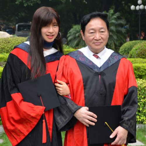 Dr Jessie Chung with Professor Chen Rui Shen